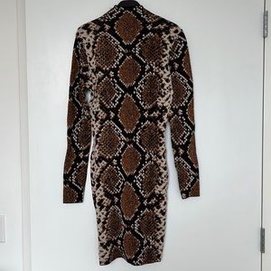 Zara Knitwear Snakeskin Print Dress